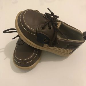 Koala Kids | 5 | Brown Faux-Leather Boat Shoes